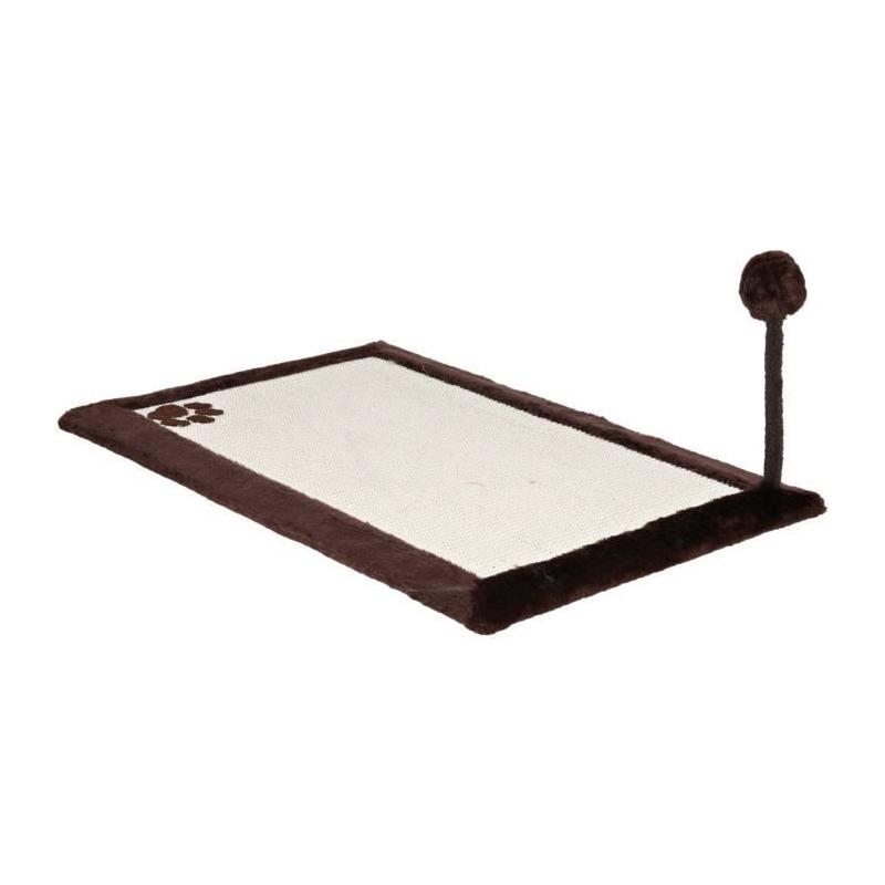 Tapis griffoir avec jouet - TRIXIE - 70 x 45 cm - Naturel/Brun