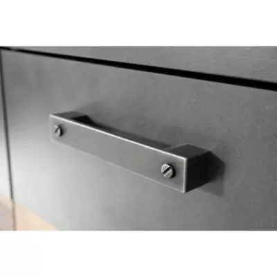 Buffet INDY 4 Portes et 1 Tiroir - Bois vieilli & Gris - L178cm