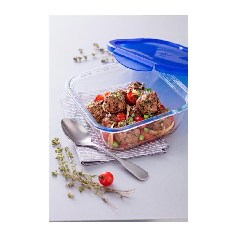 Boîte carrée avec couvercle Pyrex 16 cm - 800 ml - Cook & Go - Verre borosilicate