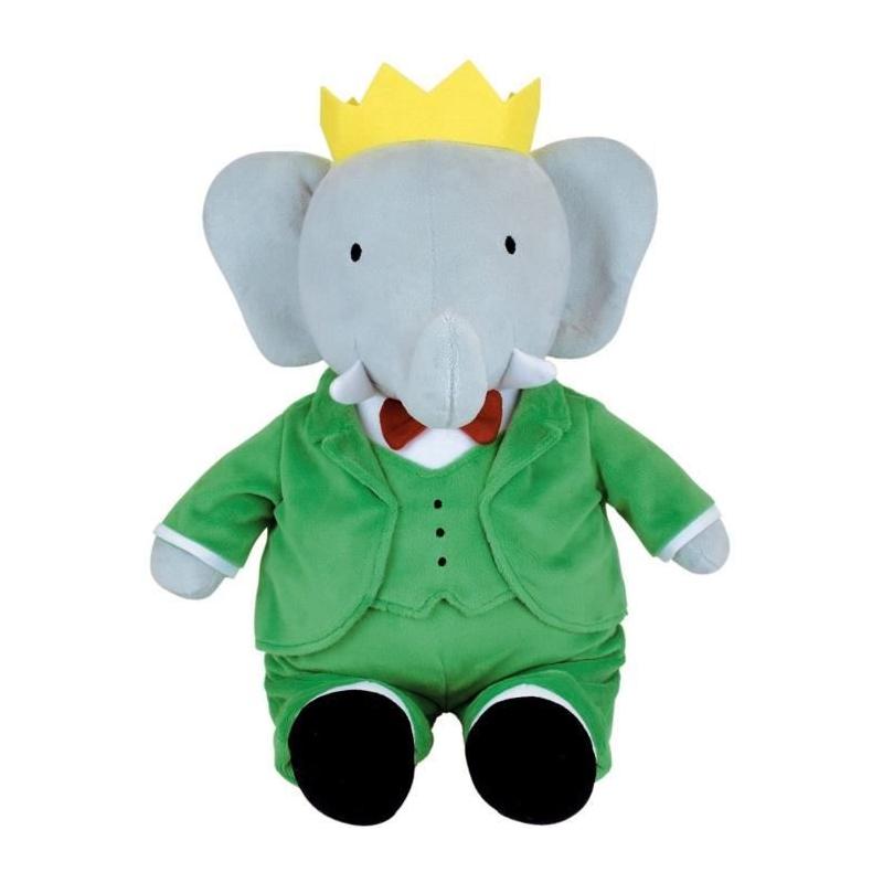 Peluche JEMINI Éléphant Babar 40 cm - Douce et Décorative