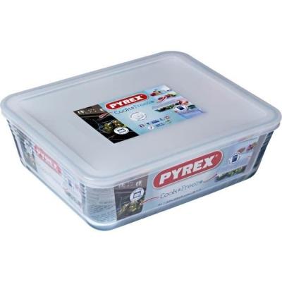 Boîte de conservation rectangulaire PYREX 27 x 22 cm - Couvercle en plastique