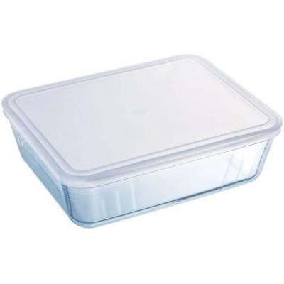 Boîte de conservation rectangulaire PYREX 27 x 22 cm - Couvercle en plastique