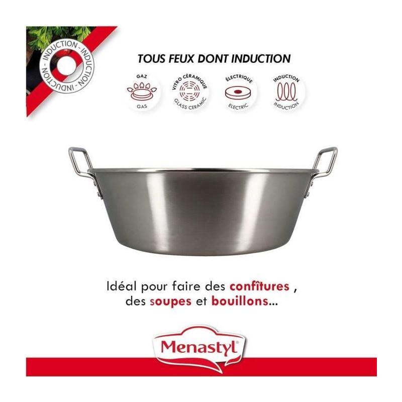 Bassine à confiture MENASTYL en acier inoxydable 40,5cm