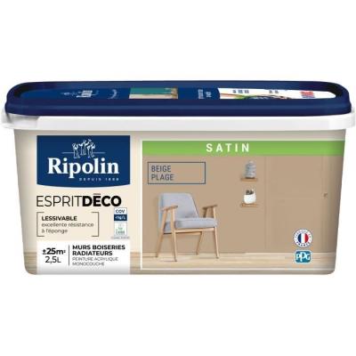 Peinture satinée plage 2,5 L - Esprit déco RIPOLIN