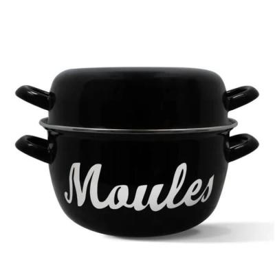 Marmite design MENASTYL 24 cm - Noir émaillé - Induction