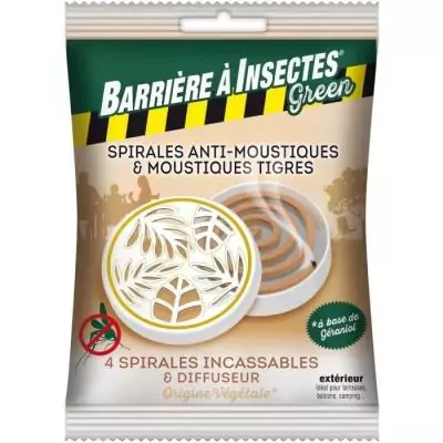 Éloignez les moustiques avec nos spirales au géraniol - BARRIÈRE À INSECTES