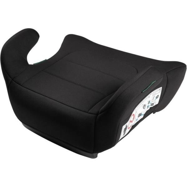 Siege réhausseur auto - BBGO - Kissyrider - 6 a 12 ans - I-SIZE 125-150 cm - Ceinturé - Noir - Déhoussable et lavable