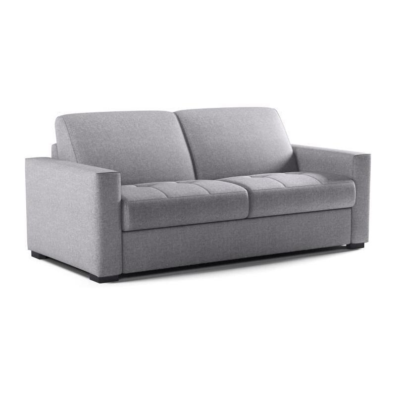 Canapé convertible express MARIUS - Gris clair - 190 x 100 x 87 cm