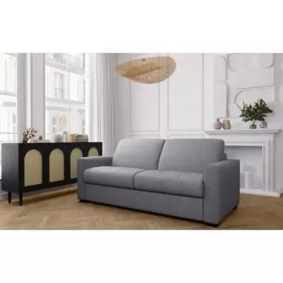 Canapé convertible express MARIUS - Gris clair - 190 x 100 x 87 cm Canapé convertible express MARIUS - Gris clair - 190 x 100 x 87 cm