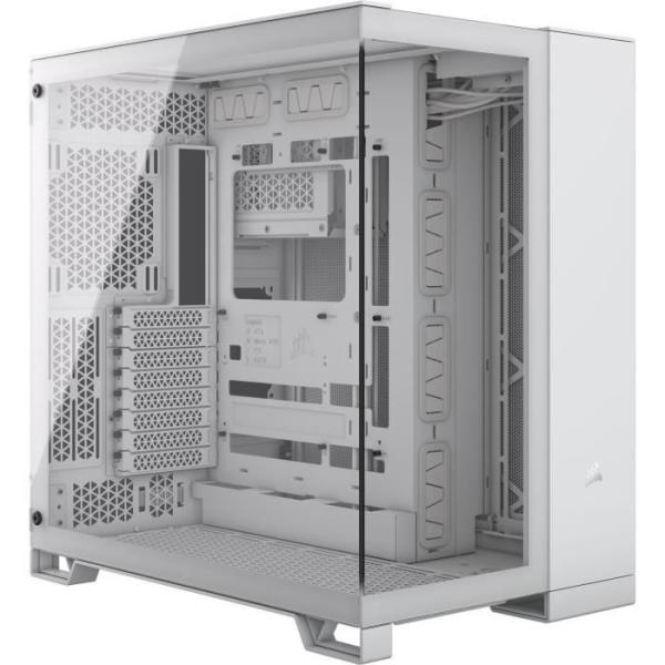 Boîtier PC - CORSAIR - 6500X Tempered Glass Mid-Tower Dual Chamber - Blanc