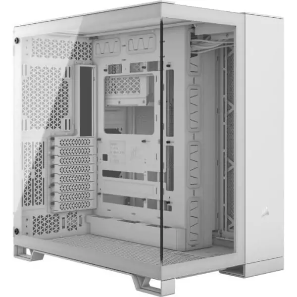 Boîtier PC - CORSAIR - 6500X Tempered Glass Mid-Tower Dual Chamber - Blanc
