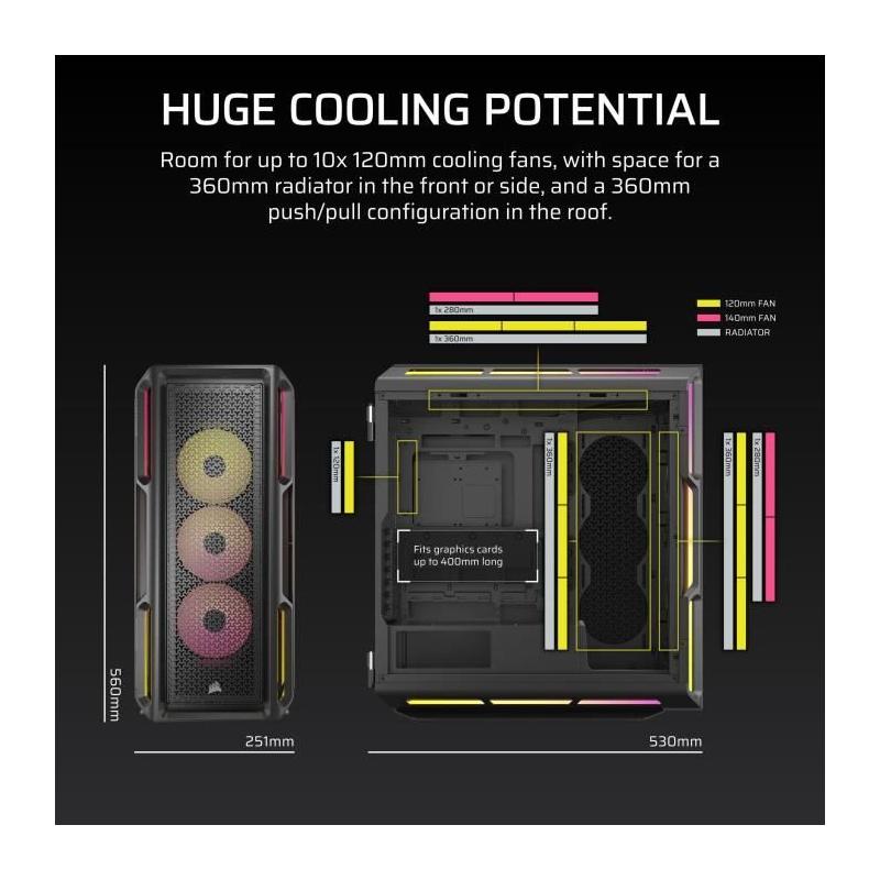 Boîtier PC CORSAIR iCUE LINK 5000T LX RGB Noir