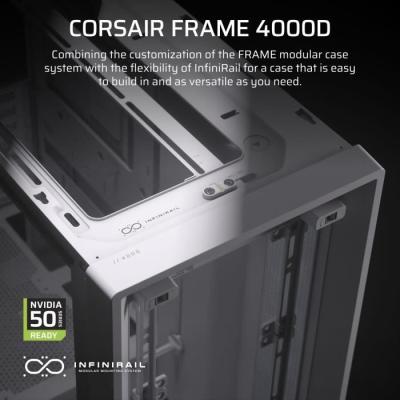 Boîtier PC CORSAIR FRAME 4000D Blanc - Moyen-tour