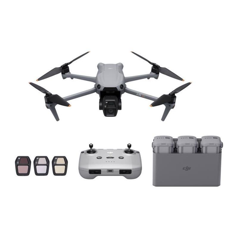 Drone DJI Air 3S Fly More Combo - Double Caméra CMOS 1 et Télécam 70mm