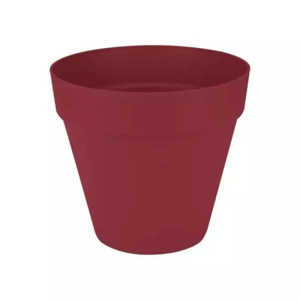 ELHO Pot de fleurs Loft Urban Rond avec roues - Rouge - Ø 38.5 x H 35 cm - Extérieur - 100% recyclé