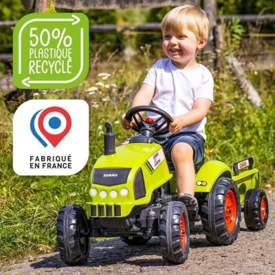 Tracteur avec remorque et capot ouvrant - Fabriqué en France