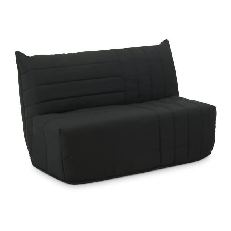 Banquette BZ 2 places - Tissu Anthracite - Matelas BULTEX