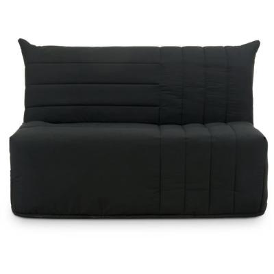 Banquette BZ 2 places - Tissu Anthracite - Matelas BULTEX