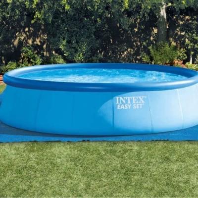 Tapis de sol piscine autoportante INTEX 472x472 cm - 0,13 mm - Bleu
