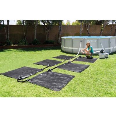 Tapis solaire chauffant pour piscine: Intex PVC 1,2x1,2 m Noir