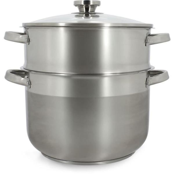 Couscoussier - MENASTYL - 4615450 - En acier inoxydable - 10 litres - Tous feux dont induction