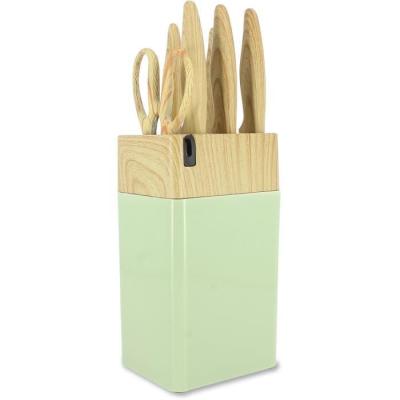 Ensemble de couteaux MENASTYL 6 pièces - Lame céramique - Design céladon