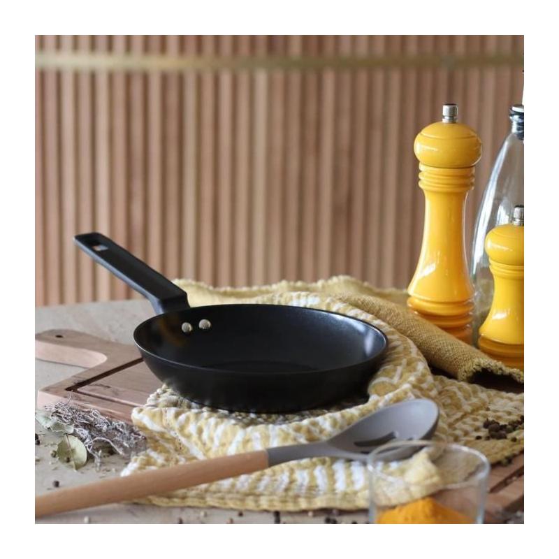 Ensemble de 2 poêles MENASTYL en aluminium - 24 et 28 cm - Prêt pour toutes les cuisinières - Induction incluse