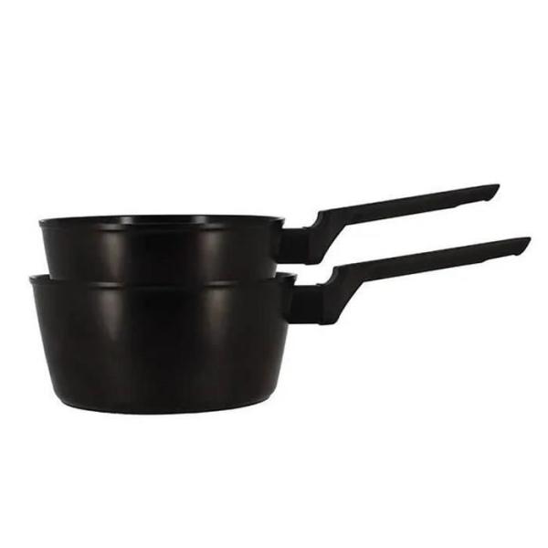 Set de 2 casseroles - MENASTYL - 6020298 - Aluminium - 18 et 20 cm - Tous feux dont induction