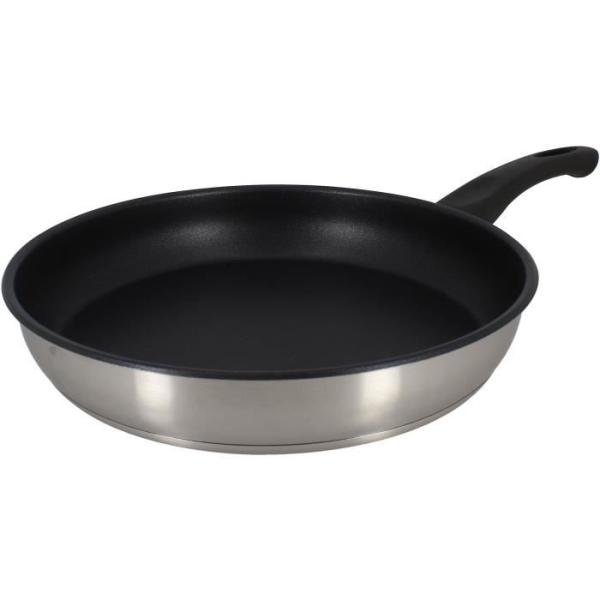 Poele - MENASTYL - 6020246 - En acier inoxydable - 24 cm - Tous feux dont induction