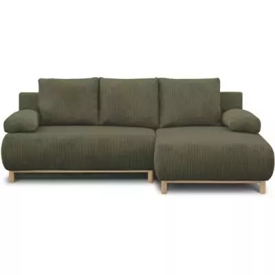 Canapé d'angle droit convertible MIKA 3 places - Vert Kaki