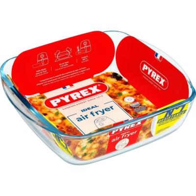 Plat air fryer en verre borosilicate - 25 x 22 cm