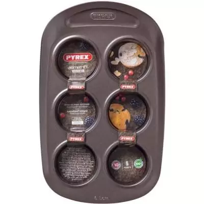 Moule à muffin antiadhésif Pyrex - 6 cavités