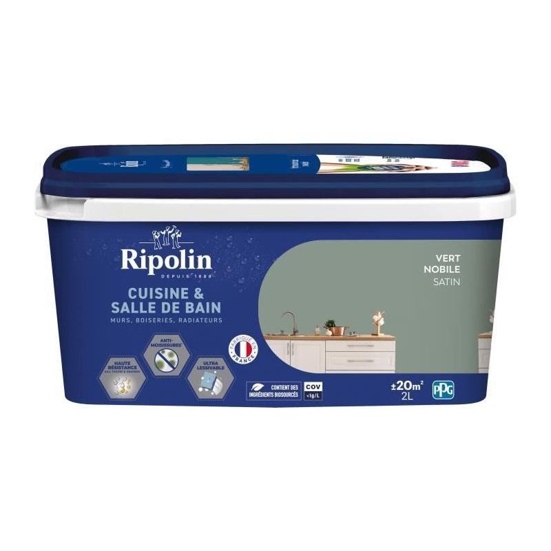 Peinture RIPOLIN Cuisine & Bain 2L Vert Nobile