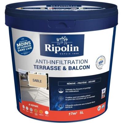 Peinture anti-infiltrations pour terrasses & balcons - RIPOLIN - 5 L