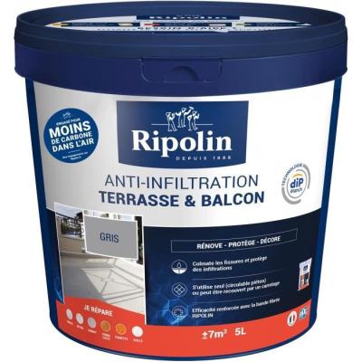 Peinture RIPOLIN 5L anti-infiltrations terrasses et balcons