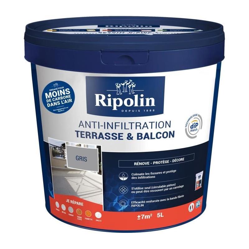 Peinture RIPOLIN 5L anti-infiltrations terrasses et balcons