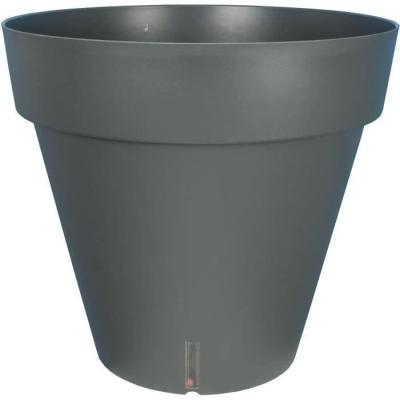 Bac à fleurs rond RIVIERA LOFT - Diamètre 30 cm - Gris