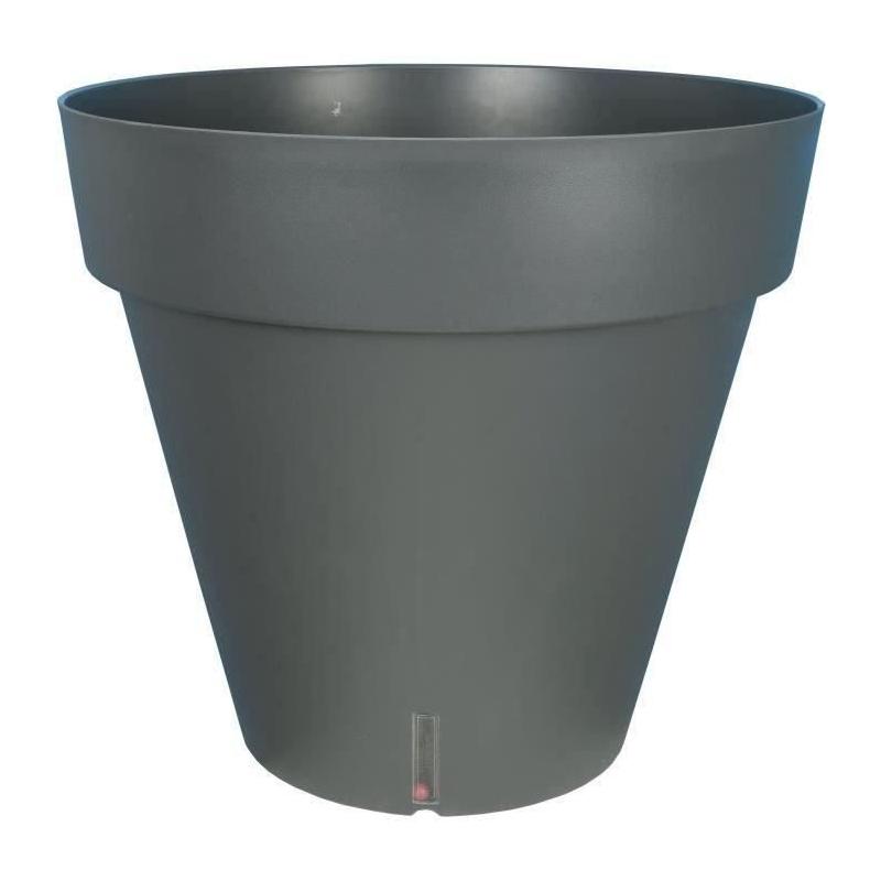Bac à fleurs rond RIVIERA LOFT - Diamètre 30 cm - Gris