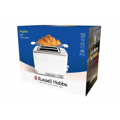 Grille-Pain RUSSELL HOBBS Inspire Blanc - 1050W - Fentes extra larges