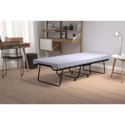 Lit d'appoint pliant: 17 lattes 90x190cm + Matelas 10 cm