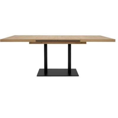 Table à manger extensible ORLANDO - Chêne artisan / noir