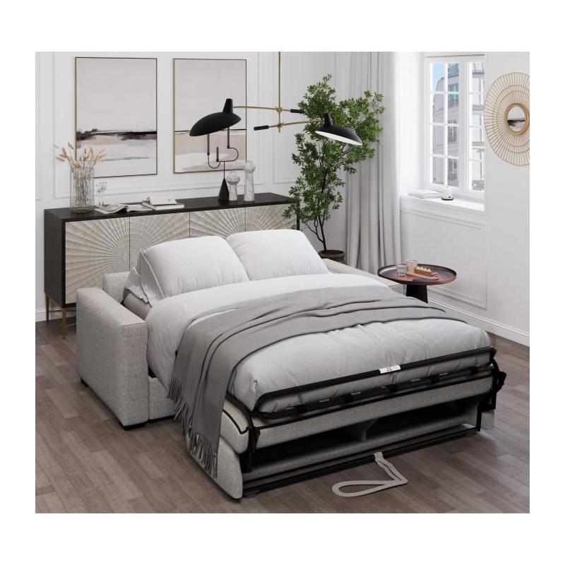 Canapé convertible express 3 places - Tissu como 20 ASH