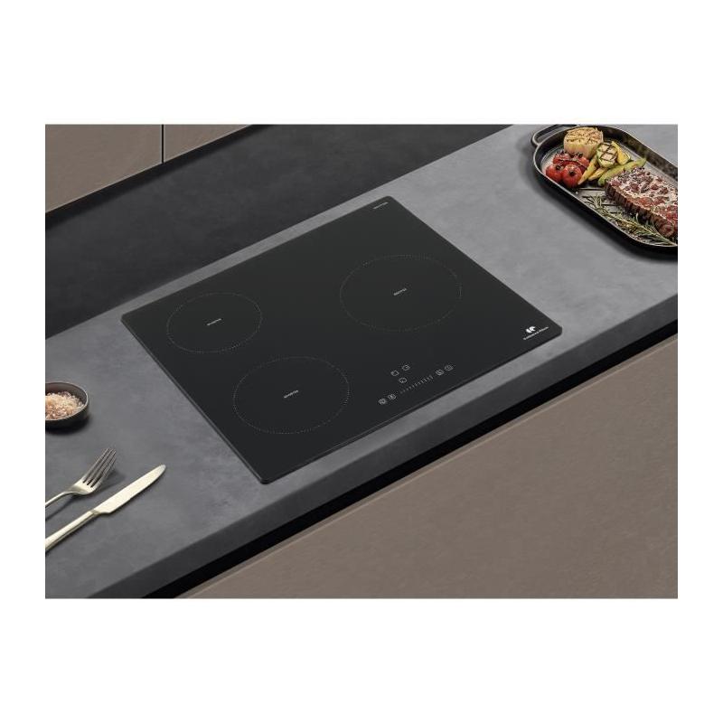 Plaque induction 3 foyers Continental Edison - Performances en noir