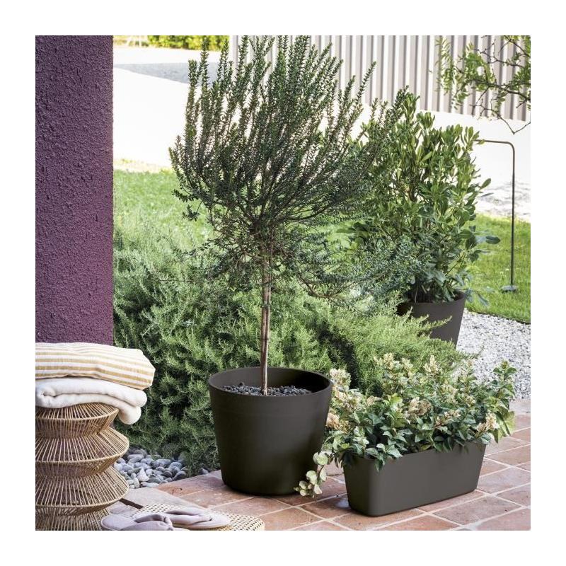 Pot de fleurs DEROMA Origin 24 L Anthracite : élégance et modernité
