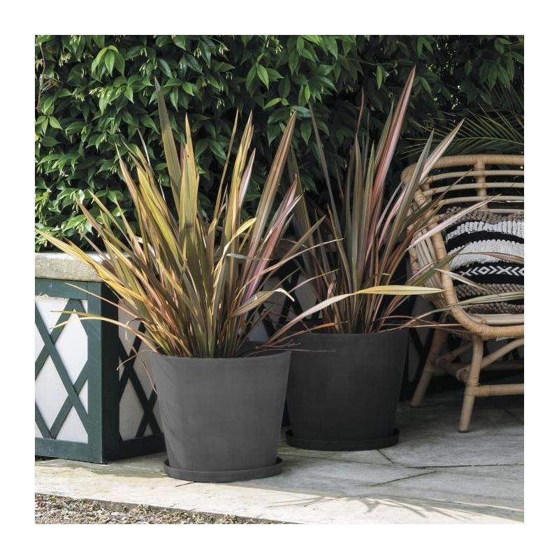 Soucoupe DEROMA Origin Anthracite 49,5 x h4,5 cm - Plateau Design