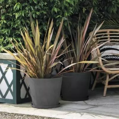 Soucoupe DEROMA Origin 67xh6 cm Anthracite - Plateau stylé