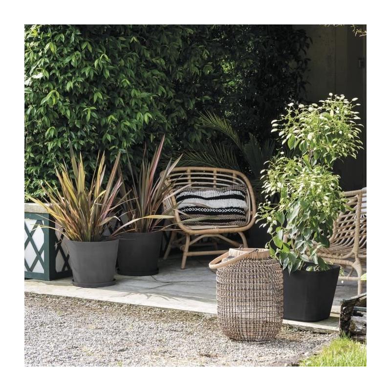 Pot de fleurs carré DEROMA Origin 30 L Anthracite