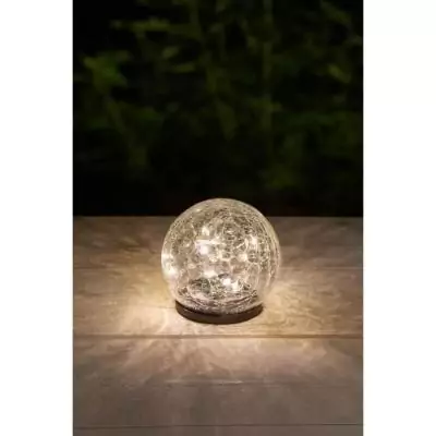 Décoration lumineuse : Sphere solaire GALIX - Effet verre brisé Ø 10 cm