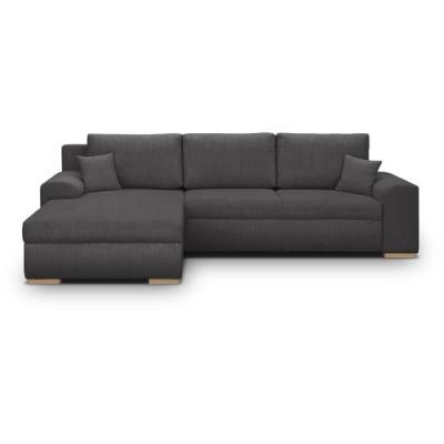 Canapé d'angle convertible 5 places INDIAN Gris foncé