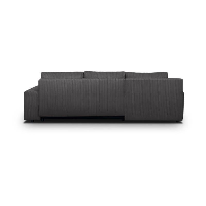 Canapé d'angle convertible 5 places INDIAN Gris foncé